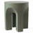Timitra 17" Round Fiberstone Accent Table – Arched Leg Base with Floor Protectors for Patio or Living Room Use-423281377