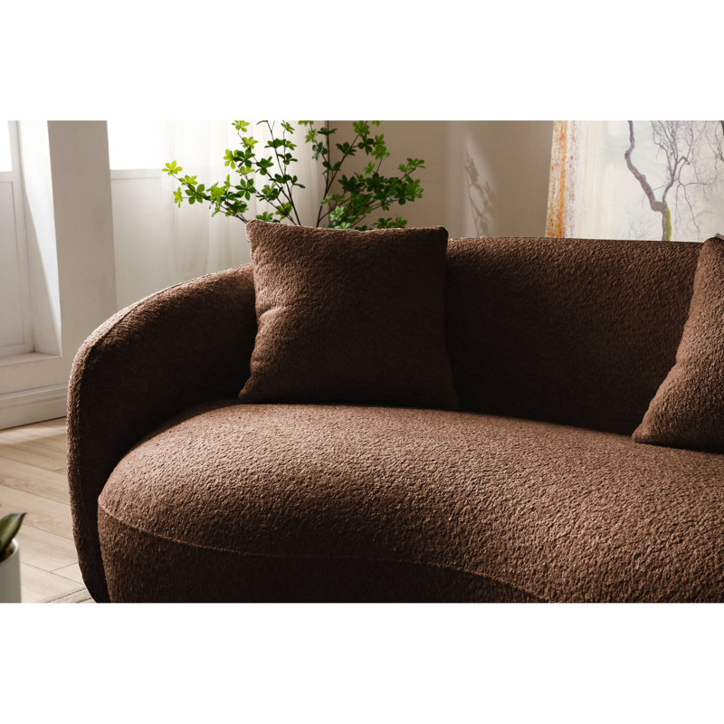 Canapé de salon Mid Mid Century, Brun