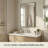 Aluminum Rectangle Bathroom Mirror, 36" x 24" Wall Mirror with Metal Frame，Black-273641496-271973099