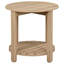 Table de bout ronde à 1 tablette en bois d'ingénierie