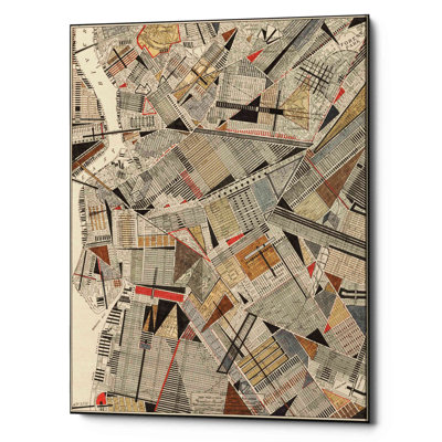 Modern Map of Brooklyn by Nikki Galapon - Wrapped Canvas Graphic Art Print
