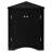 Modern Black Triangle Cabinet With Adjustable Shelves For Craft Room Storage Shelves, Fits Any Home Style-1271253582