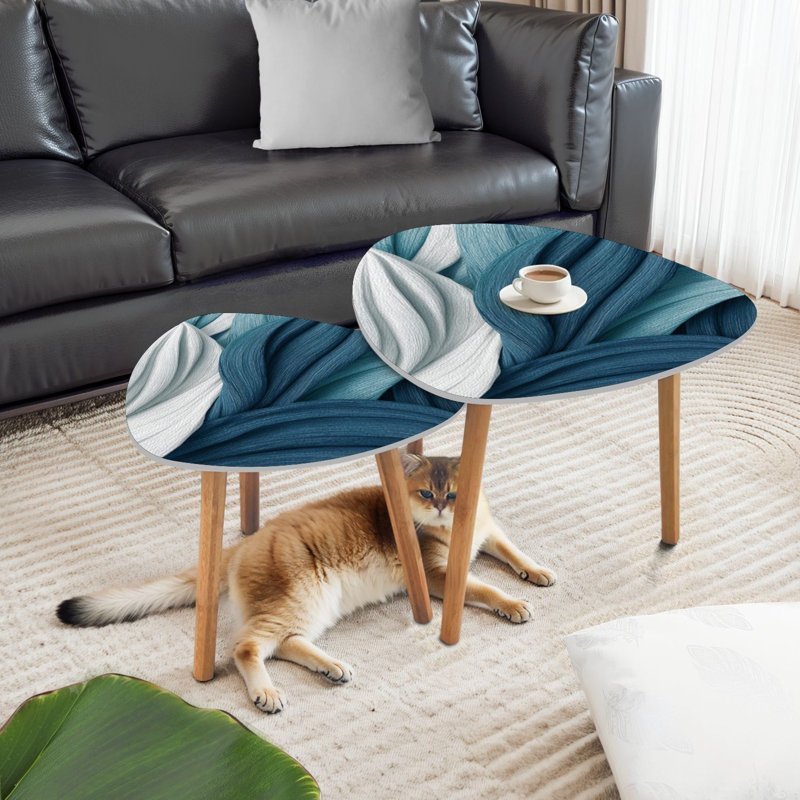 Ensemble de 2 tables basses gigognes Triangle
