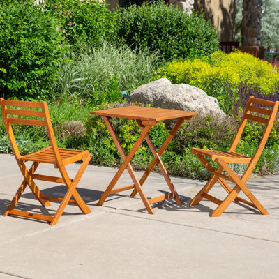 3 Eucalyptus Bistro With Natural Oil - Stylish For Outdoor In Provides Relaxing Garden Experience