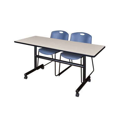 Table de nidification Nickilis, 2 chaises empilables Zeng