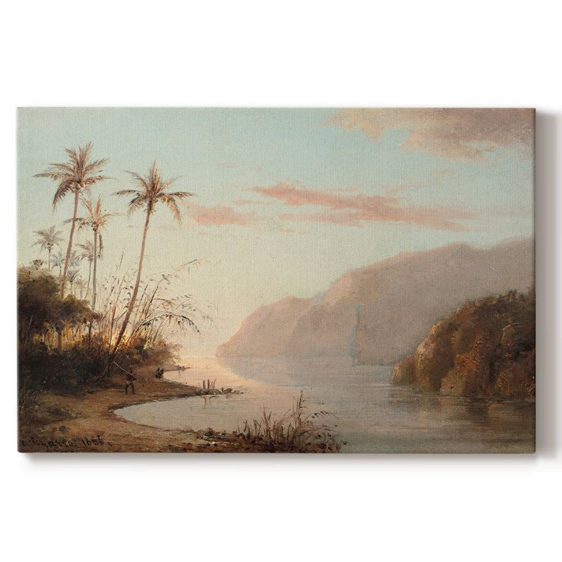 Paysage rétro - XXXVI - impression sur toile tendue, H 19 po x l 28 po x P 1,5 po