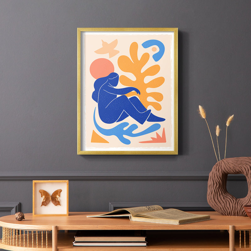 Matisse CECLXII, reproduction encadrée - bois massif, Or, H 28 po x l 22 po