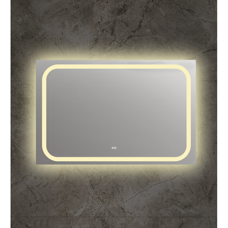 Bilol Glass Flat Wall Mirror, Yellow