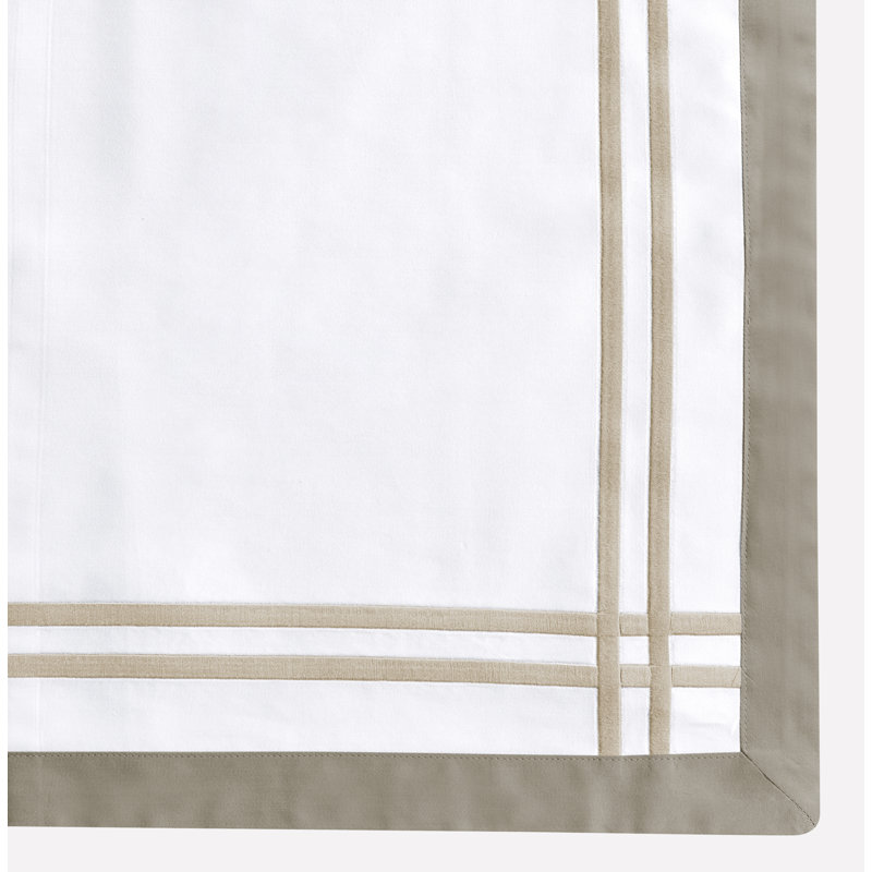 Sinfonia Duvet Cover, King Duvet Cover, White/Khaki