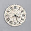 Horloge murale Terrazzo, motif de pierre beige moderne, montre à chiffres romains en verre trempé, décor de cuisine unique, grande montre ronde-1692980651-1692980648