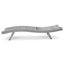 Chaise longue en osier crème