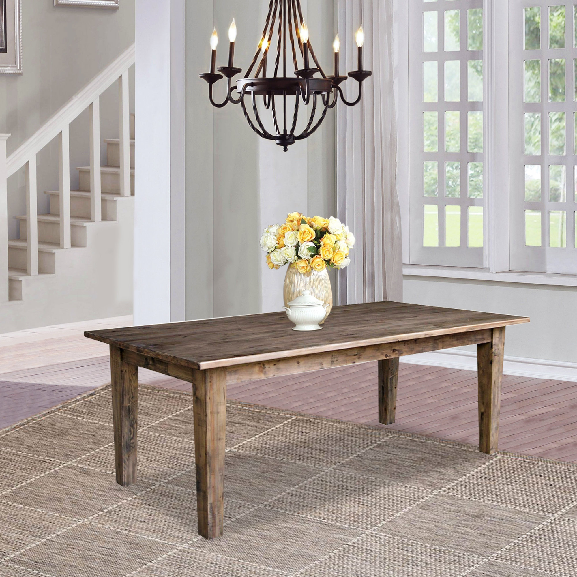 Gracie Oaks Jaimey Solid Wood Dining Table | Wayfair