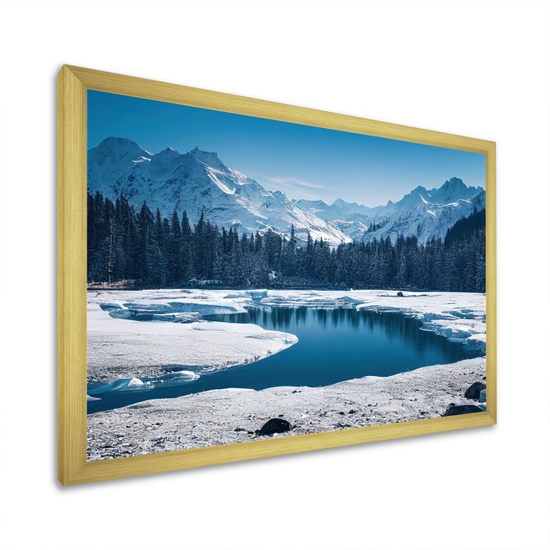 Icy Alaskan Wilderness IV, Encadrement doré, H 34 po x l 44 po x P 1,5 po