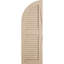Timberthane deux persiennes égales avec volets en faux bois à dessus en arche (par paire)-64373884-64373863-64373870