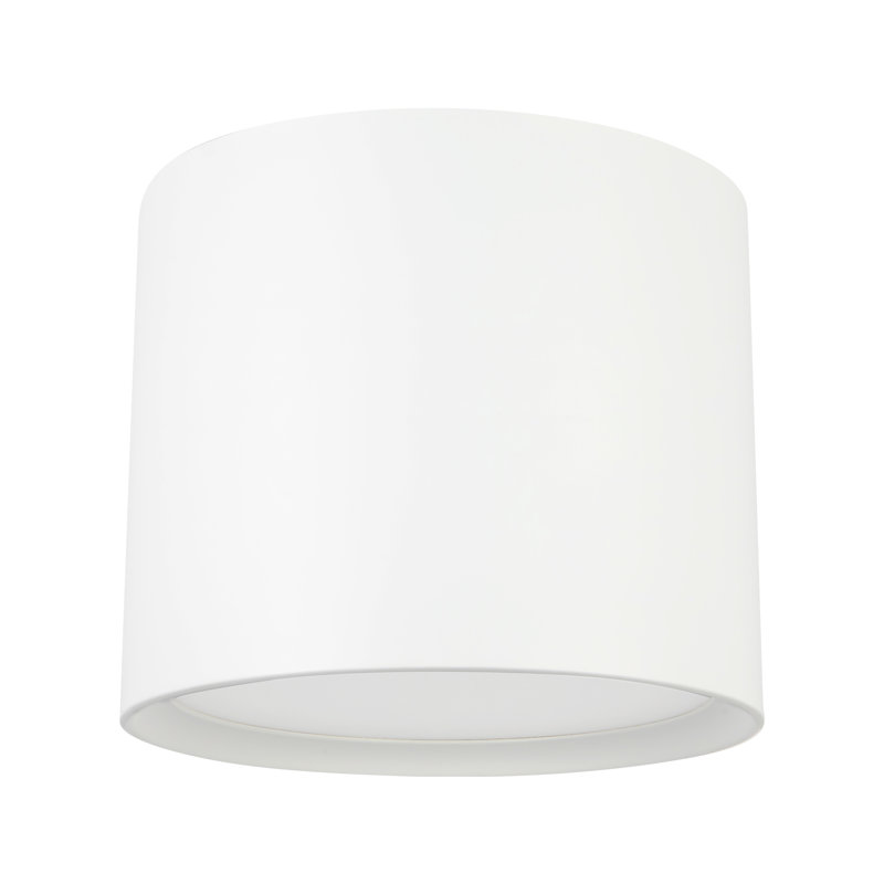 Uma 12-in Black dimmable LED Semi-Flush Mount, White