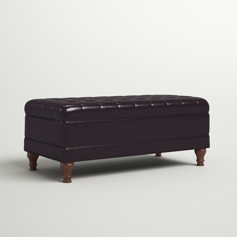 Blancha Faux Leather Ottoman