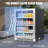 24 Inch Beverage Refrigerator Cooler, 164 Cans Mini Fridge With Glass Door For Soda Wine Drinks, 3-Color LED Light, Safety Lock, Freestanding Or Built-in For Home/Bar/Office, 5.12 Cu.ft 