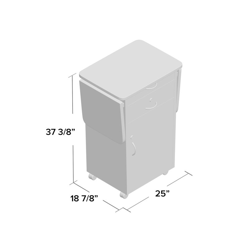 Luxor Dual-Tone Mobile Projector Cart with Lockable Storage, Black & White
