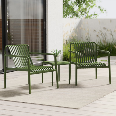 Patio Stacking Club Chair (Set of 2)