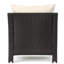 Chaise d'extérieur brun - Fauteuil avec coussin de siège pour l'eau - Coussin