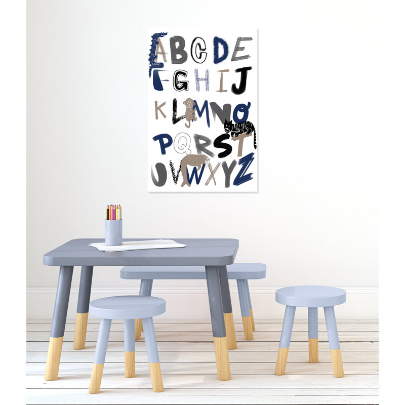 Critter Alphabet 1, impression sur papier, H 36 po x l 24 po x P 1,5 po, Canevas