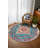 Gulustan Blue Red Beige Oriental Machine Printed Cotton Polyester Area Rug-1760594841