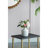 D5.9X7.9" Round White/Gold Vase