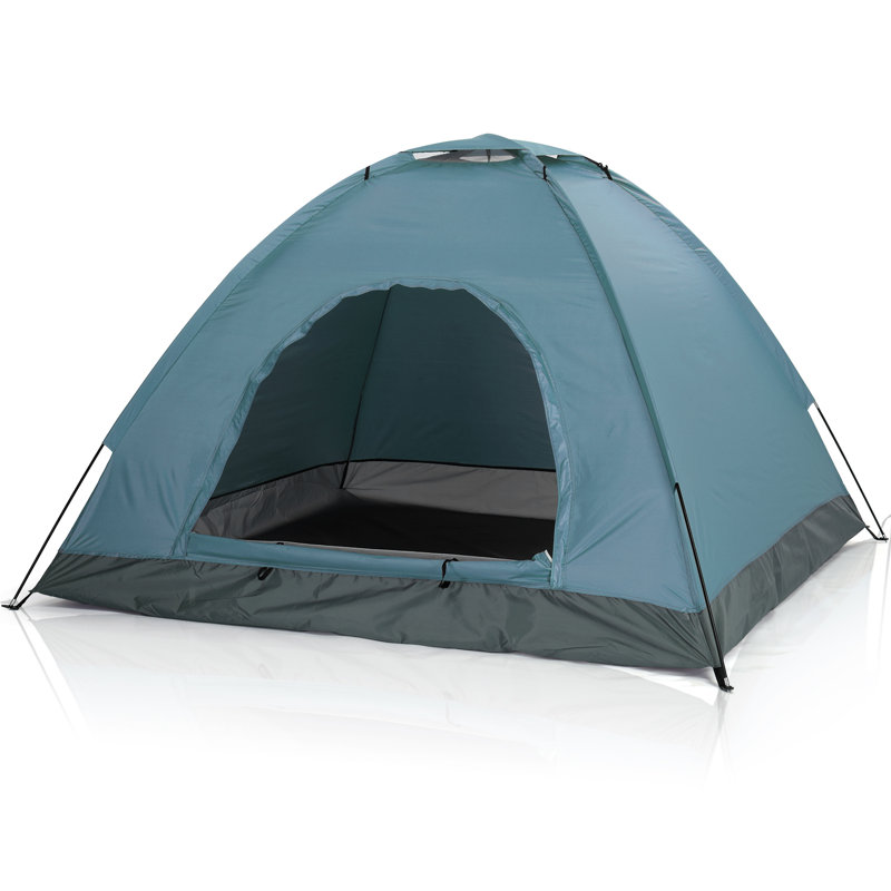 Tente de camping portable en forme de dôme pour 3 personnes, Bleu