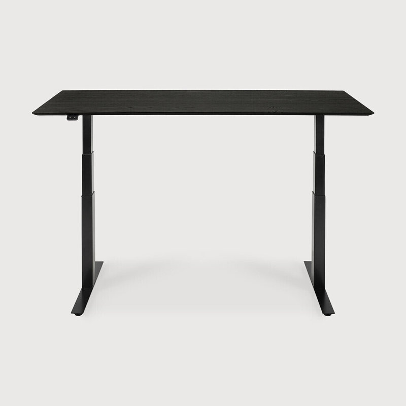 Bok Standing Desk, Oak/Black, 29.9" H x 55.1" W x 28.3" D