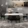 Faux Marble Dining Set, Modern Dining Table And Chair Set For 6
