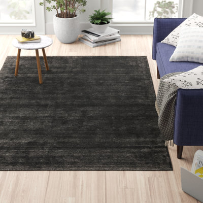 Devane Handwoven Plain Slate Rug