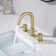 Circular Widespread Bathroom Faucet with Drain Assembly