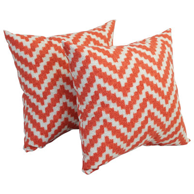 Outdoor Cushion Collection Chevron Outdoor Reversible Throw Pillow