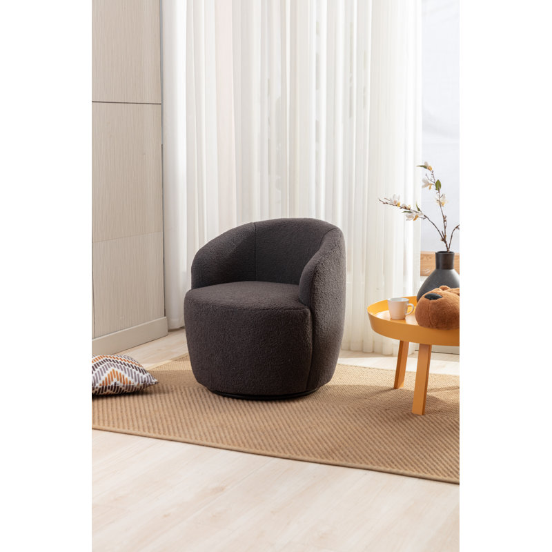 Fauteuil de réception, fauteuil demi-tonneau pivotant, Gris foncé