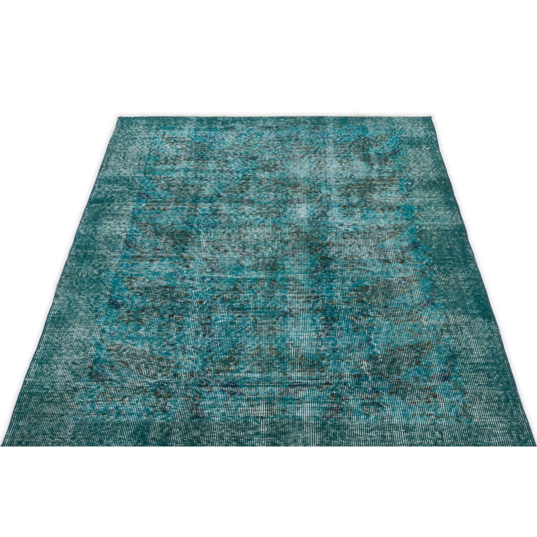 Atina Turquoise Vintage Wool Handmade Area Rug