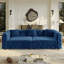 Très grand canapé-lit multifonctionnel de 89 po, canapé-lit coulissant 3 en 1, canapé classique en velours 4 places avec design capitonné, comprend 3 coussins décoratifs, convenant aux appartements et aux salons, bleu-1210661930