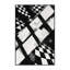 Tapis moelleux moelleux moelleux et moderne à carreaux carrés et noir moderne - Reliure noire-847805288