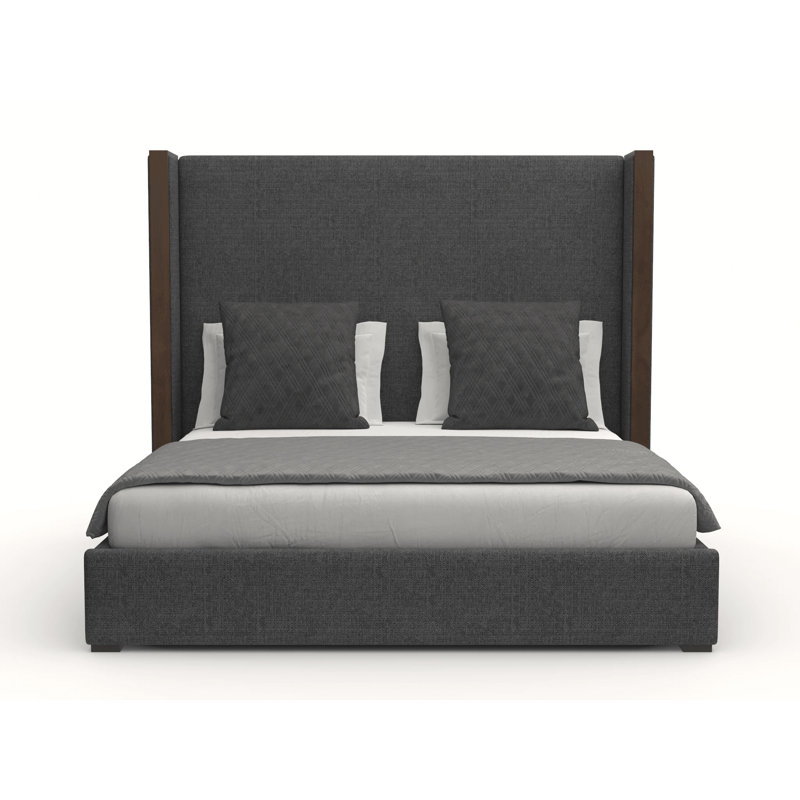 Lit tapissier standard à profil bas Dipson, Revolution® gris anthracite, Grand, Mi-haute