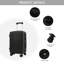 20-Inch Travel Suitcase with Combination Lock