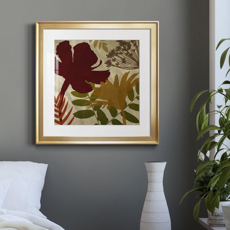 «Spice Shimmering Light IV» par J Paul - reproduction d'art graphique encadrée sur papier, H 17,5 po x l 17,5 po x P 1,5 po