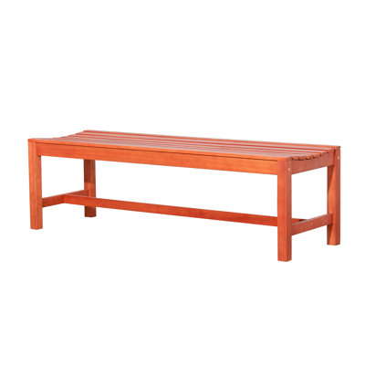 Emilio Tropical Wood Armless Garden Bench For 3 Seaters, Perfect For Outdoor Relaxation And Durability by Latitude Run