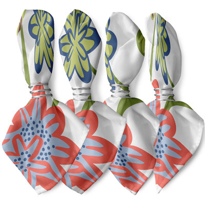 Cihat Polyester Floral Square Napkin