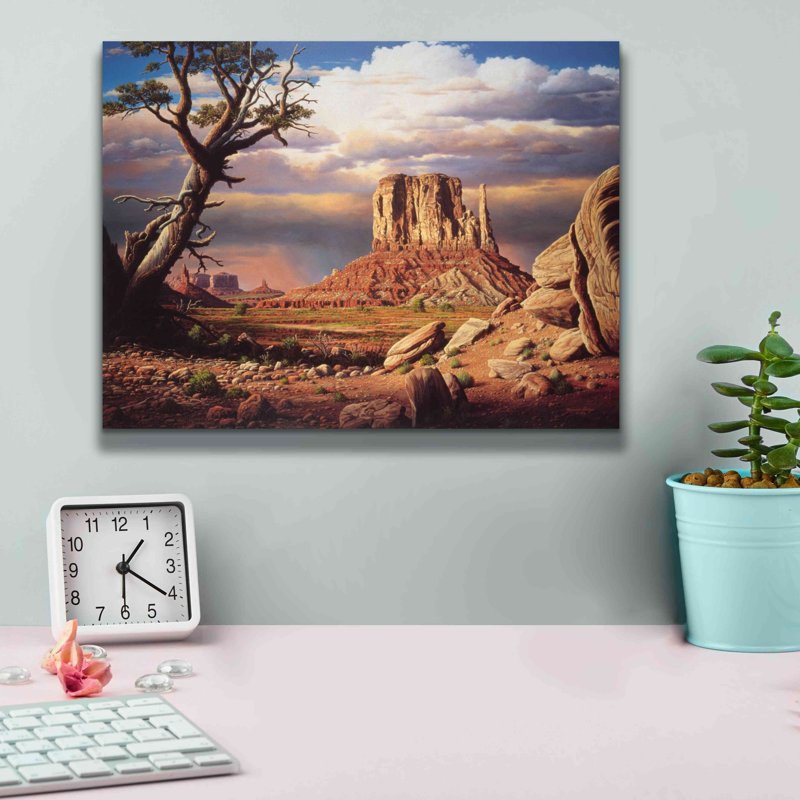Peinture sur toile tendue, H 12 po x l 16 po x P 0,75 po