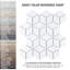 Hudson Rhombus Glossy White 10-1/4" x 11-3/4" Porcelain Mosaic Tile