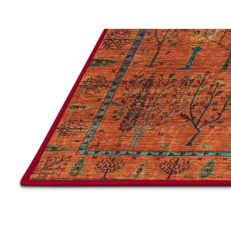 Tapis 100% abstrait lavable à la machine 4152, Rectangle 6 pi x 9 pi