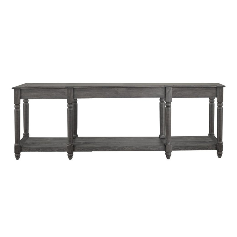 1 Shelf, Sofa table 94", Black/Black
