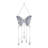 Decorative Shimmering Butterfly Hanging Bell Windchimes for Outdoor and Yard Decor - Garden Art Wind Chimes for Home and Patio Decor - 26", Silver