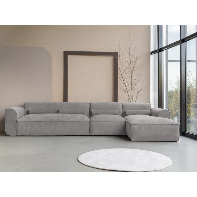 Flex Felix 6 Seater Corner Sofa , Right Hand Facing, Grey