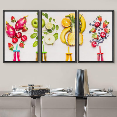 Dragon Fruit, Pineapple & Berry Drinks Fruit Food Photography Realism Rustic Ultra