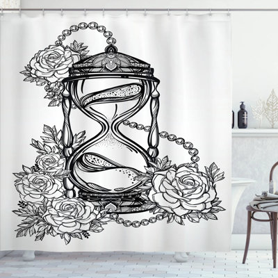 Tattoo Shower Curtain with Hooks Included